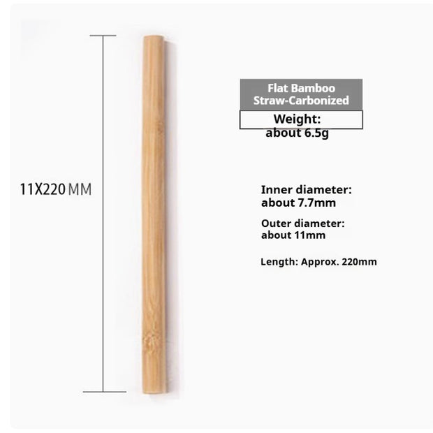 20cm Natural Bamboo Straw, Environmentally Friendly And Biodegradable