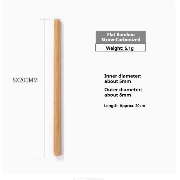 20cm Natural Bamboo Straw, Environmentally Friendly And Biodegradable