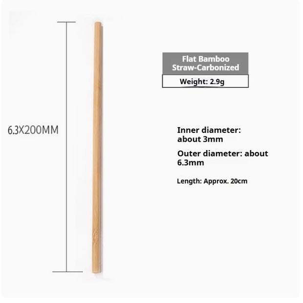 20cm Natural Bamboo Straw, Environmentally Friendly And Biodegradable
