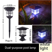 Solar powered lamp in the courtyard garden of Xiaogong