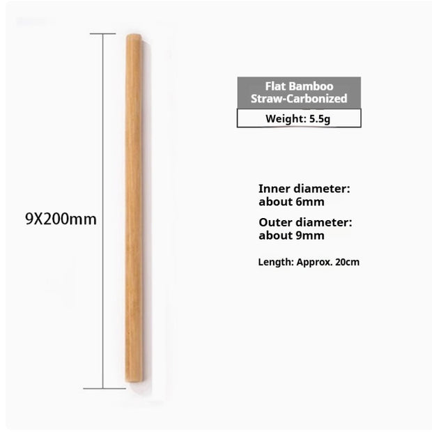 20cm Natural Bamboo Straw, Environmentally Friendly And Biodegradable