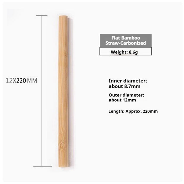 20cm Natural Bamboo Straw, Environmentally Friendly And Biodegradable