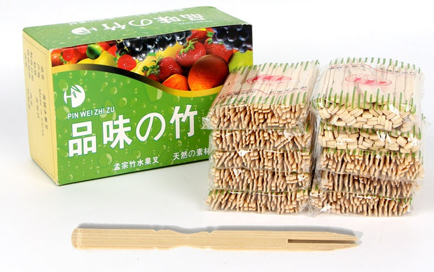 500pcs disposable bamboo fruit picks