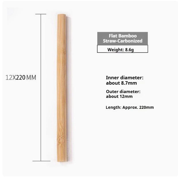20cm Natural Bamboo Straw, Environmentally Friendly And Biodegradable