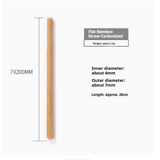 20cm Natural Bamboo Straw, Environmentally Friendly And Biodegradable