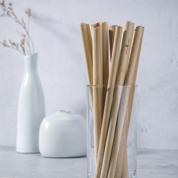 20cm Natural Bamboo Straw, Environmentally Friendly And Biodegradable