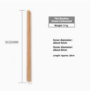 20cm Natural Bamboo Straw, Environmentally Friendly And Biodegradable