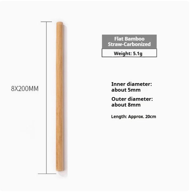 20cm Natural Bamboo Straw, Environmentally Friendly And Biodegradable