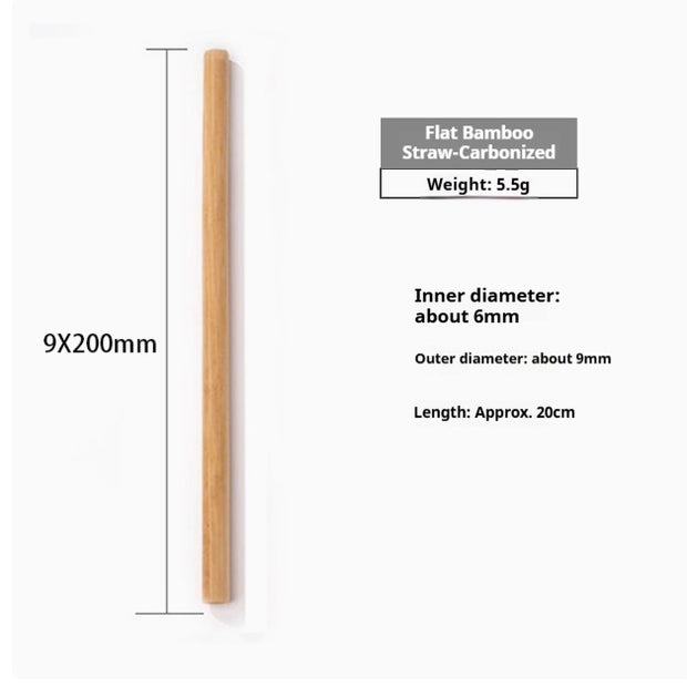 20cm Natural Bamboo Straw, Environmentally Friendly And Biodegradable